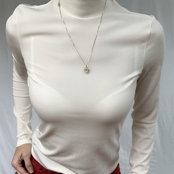 Ribbed sweater size S turtleneck H&M off white Woman - Picture 6 of 12